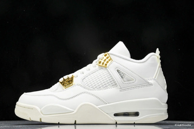 4 Retro Jordan Gold AQ9129-170 Metallic 0907